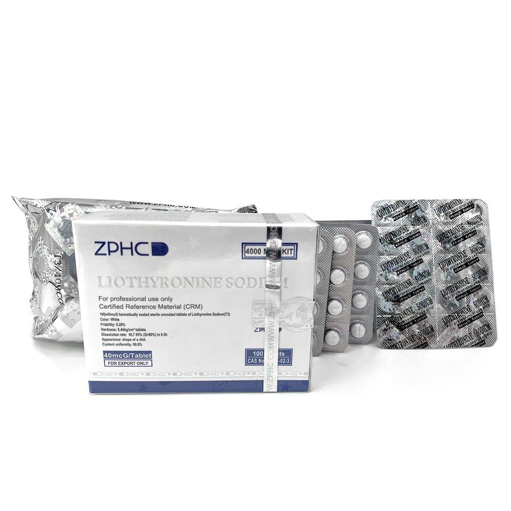 Liothyronine (T3) ZPHC 40 mcg — front box of 100 tablets thyroid hormone