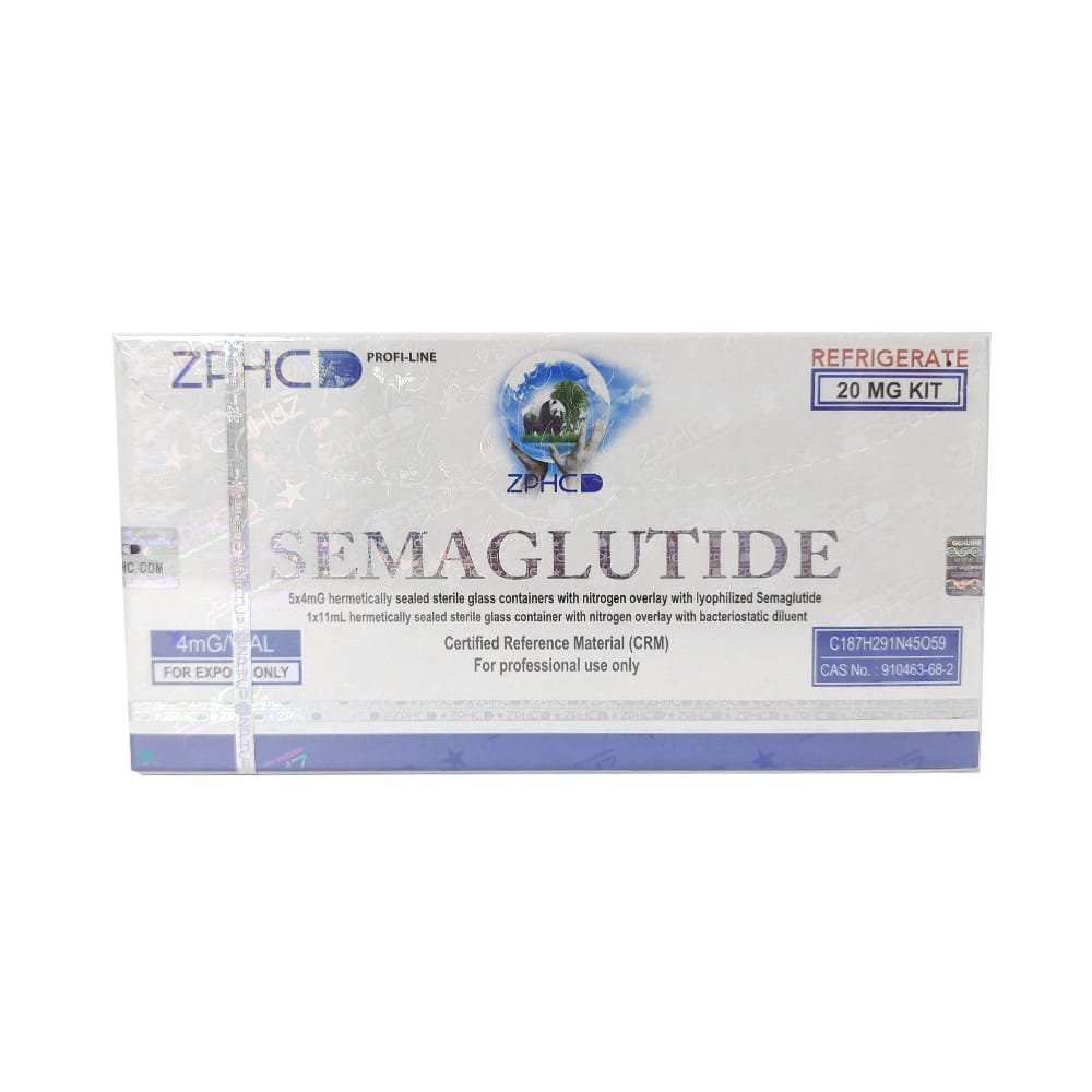 Semaglutide ZPHC 20 mg kit — box with 5 × 4 mg lyophilised vials