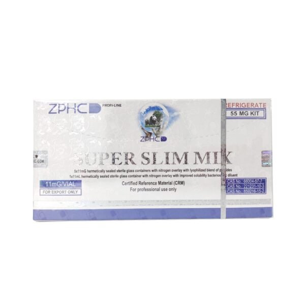 Super Slim Mix ZPHC 55 mg — box with 5 × 11 mg lyophilised fat-loss peptide vials