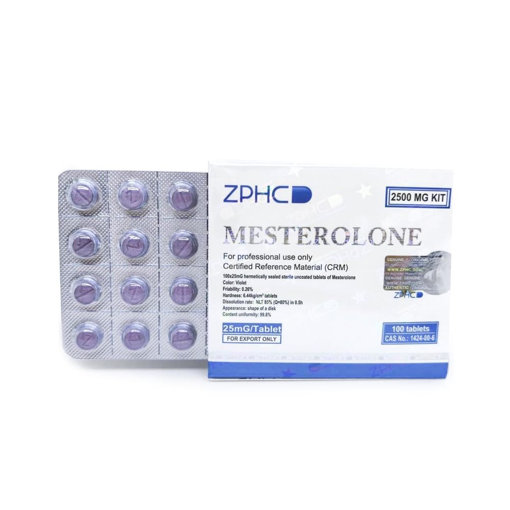 Mesterolone (Proviron) ZPHC 25 mg — front box of 100 tablets