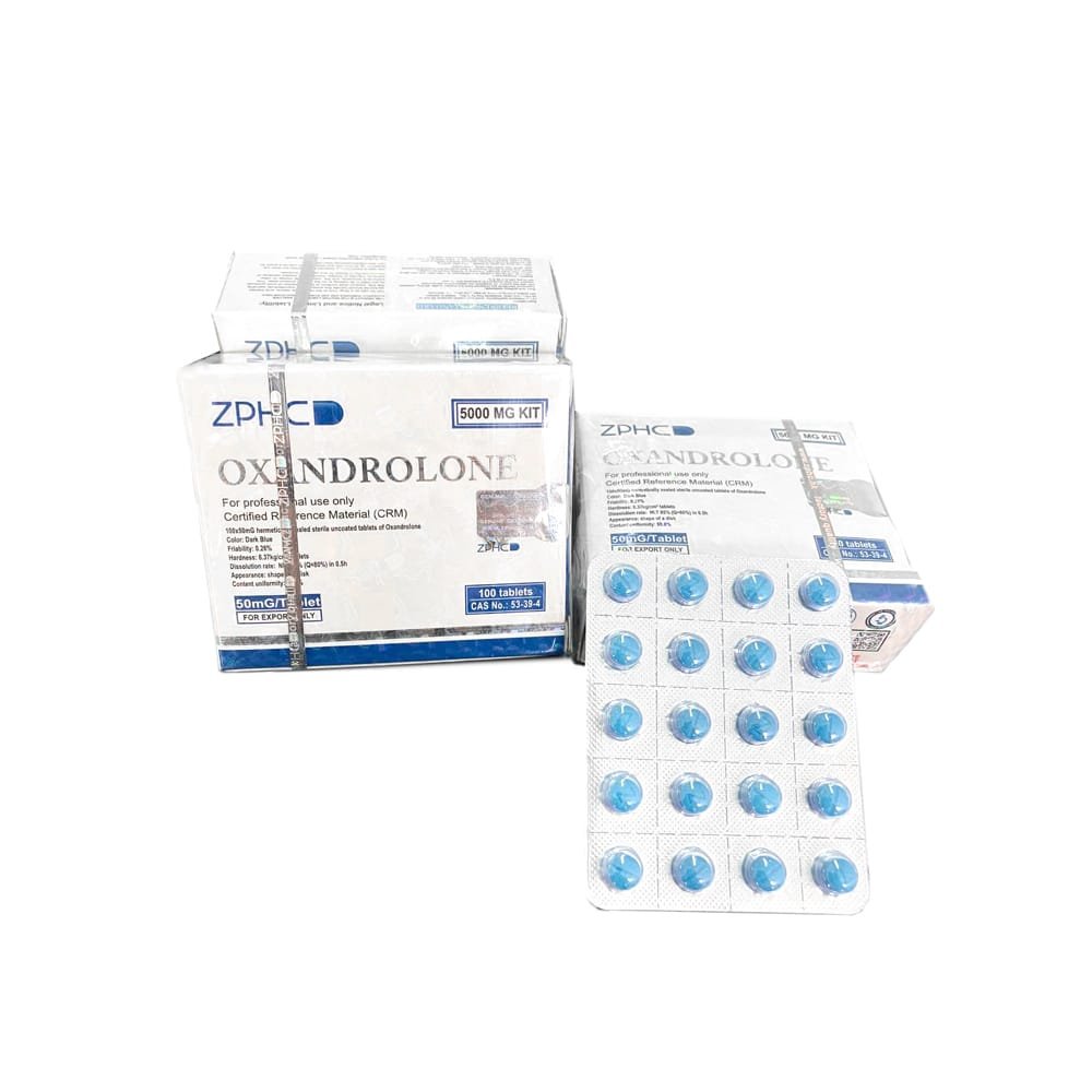 Oxandrolone (Anavar) ZPHC 50 mg — front box of 100 tablets
