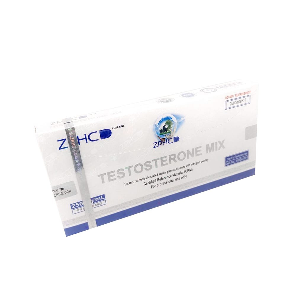 Testosterone Mix ZPHC 250 mg/ml — box with 10 × 1 ml ampoules (Sustanon blend)