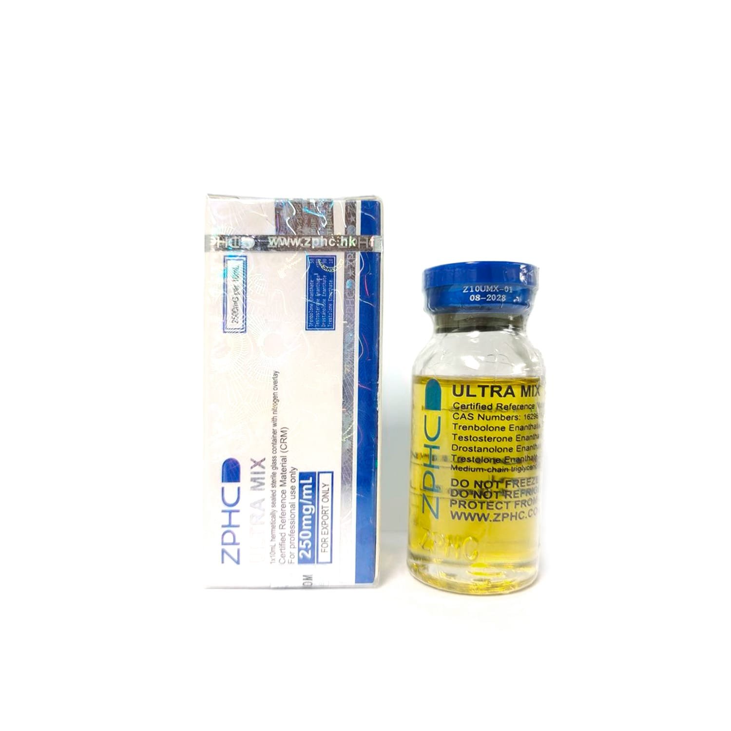 Ultra Mix ZPHC 250 mg/ml — 10-ml vial (Test E 100 + Tren E 50 + Mast E 90 + MENT E 10) Ultra Mix ZPHC 250 mg/ml — 10-ml vial (Test E 100 + Tren E 50 + Mast E 90 + MENT E 10)